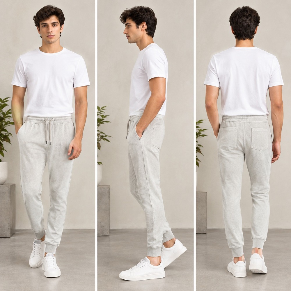 Goodfellow & Co Slim Tapered Knit Pintuck Joggers Mens XL Light Taupe Ultra Soft